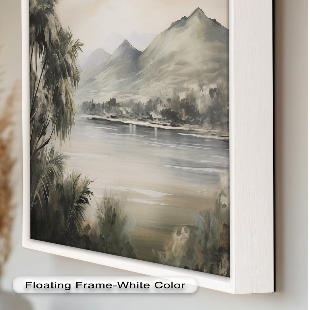 Tropische Flusslandschaft Wandkunst – Naturölgemälde