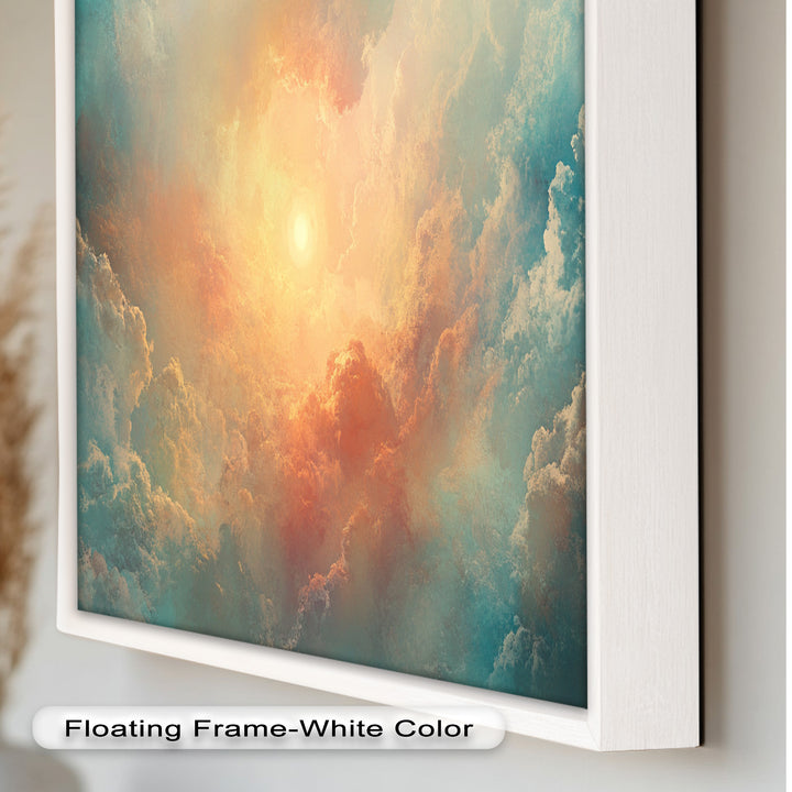 Abstract Sky and Sunlight – Framed Oil Painting