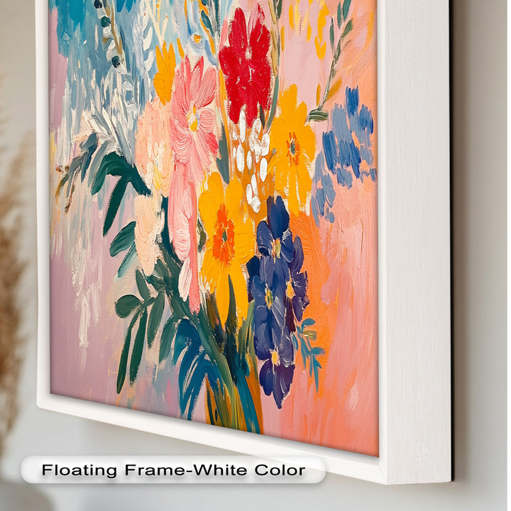 Boho Garden Radiance – Modernes Ölgemälde