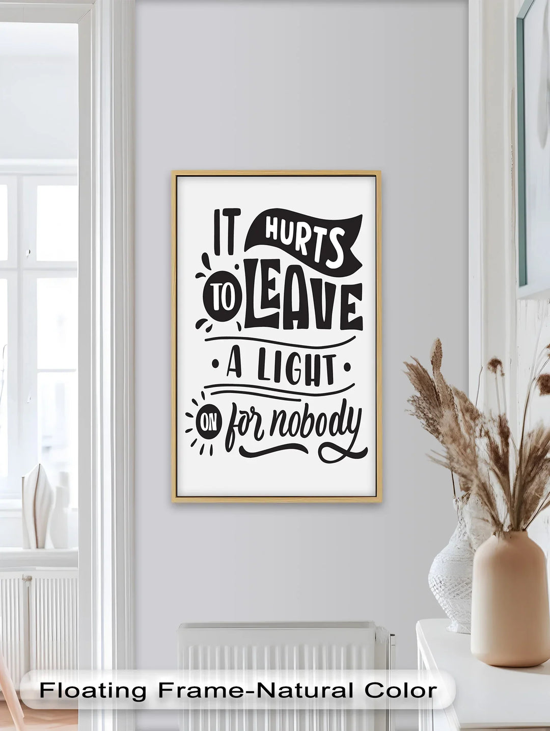 Leave a Light On – Typography Oil Painting - MyPhotoStation