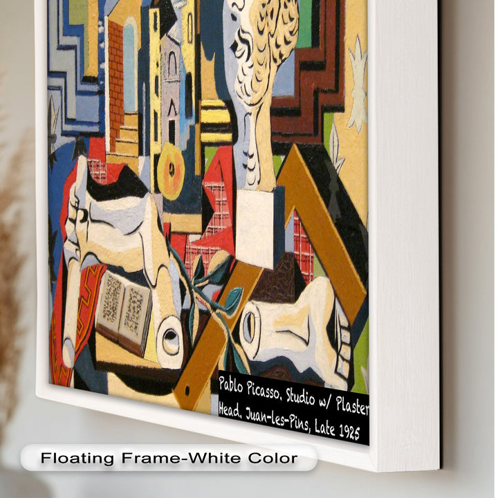 Studio with Plaster Head by Picasso – Cubist Oil Painting