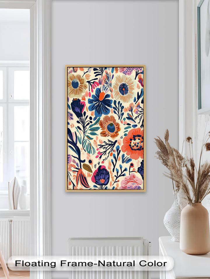 Garden Reverie – Expressive Boho Floral Oil Painting
