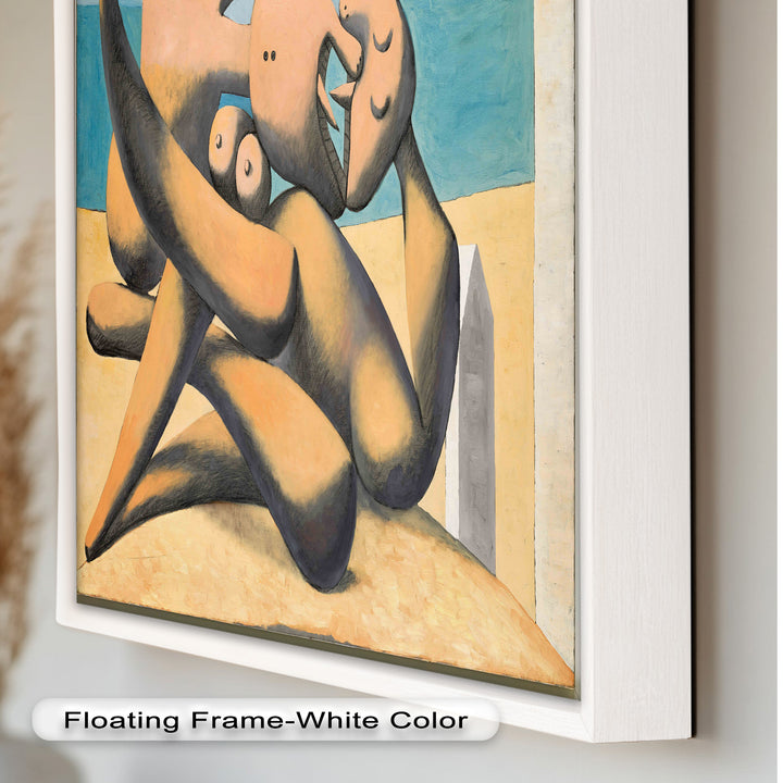 Lovers by the Sea – Abstract Embrace Picasso Oil Painting