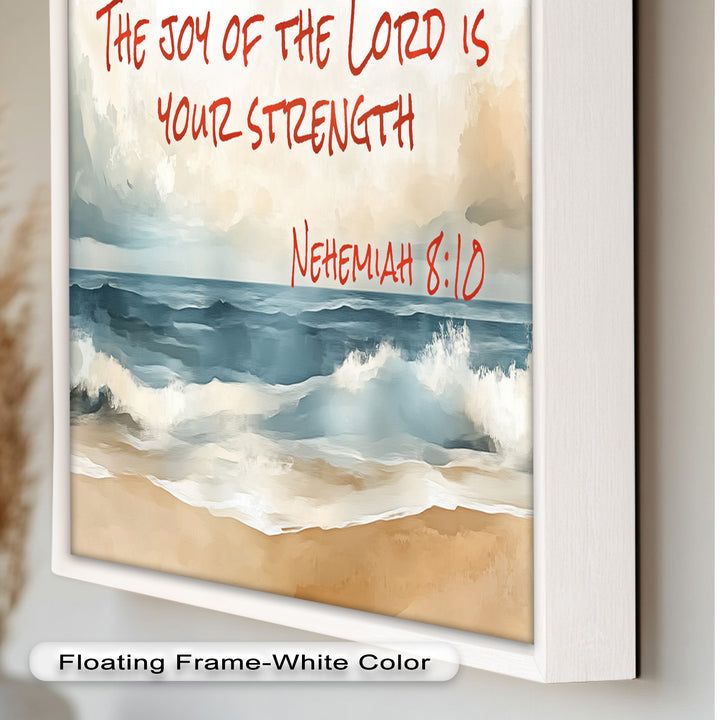 Nehemiah 8:10 – Joy of the Lord Bible Verse Oil Painting