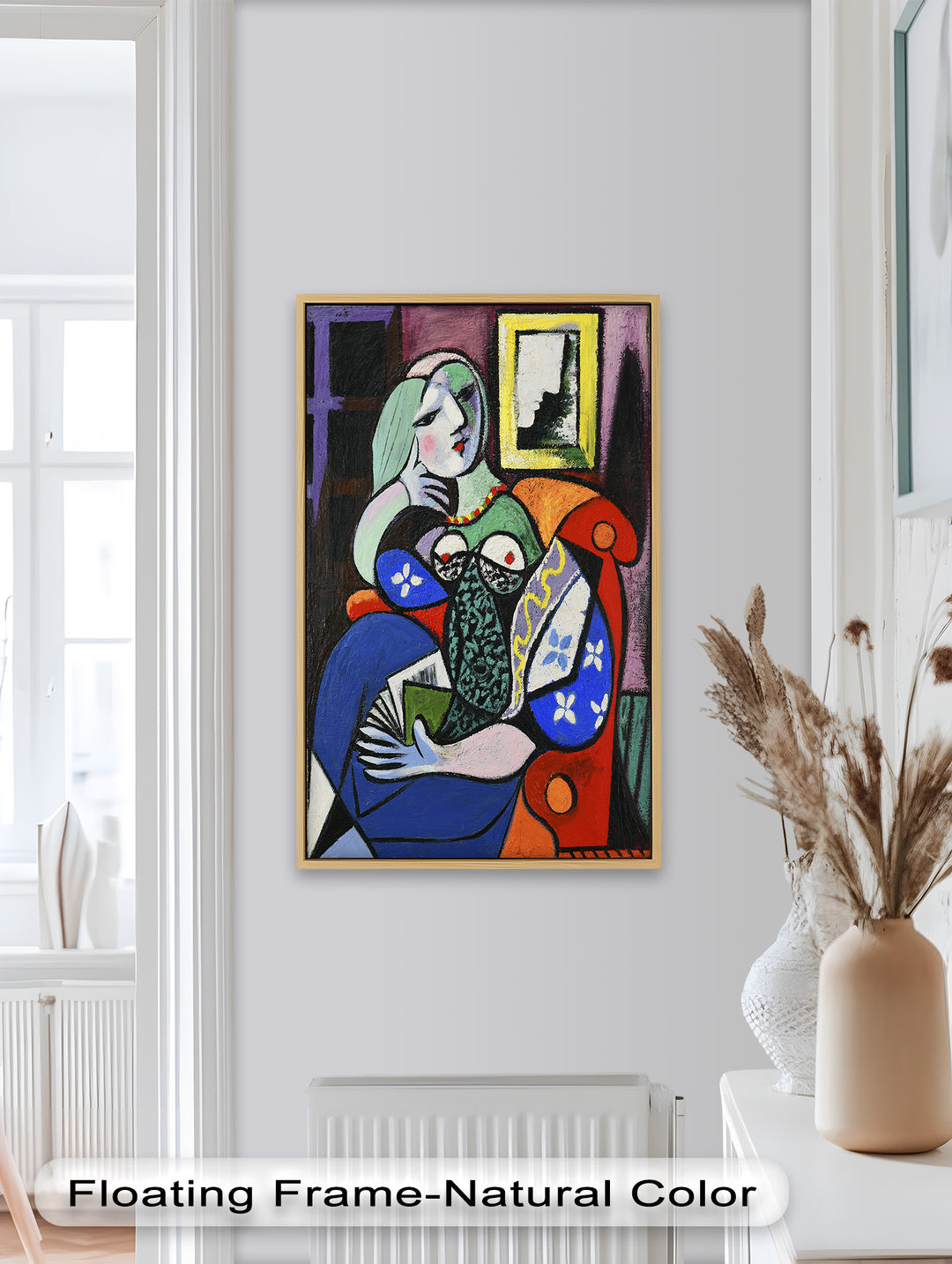 Woman with a Book – Cubist Interior Portrait Picasso Oil Painting