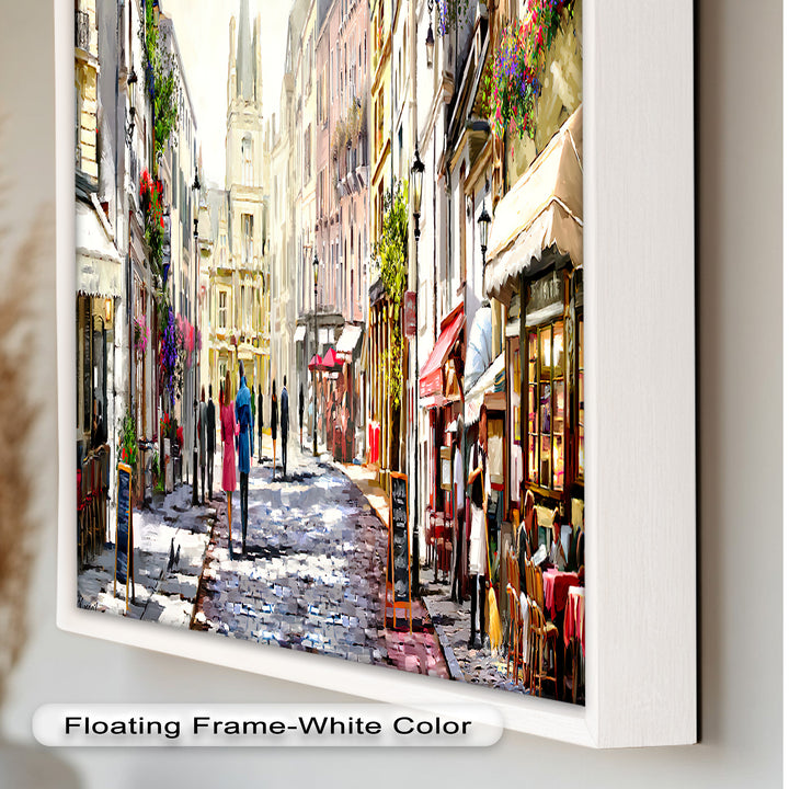 Sunlit Street von The Macneil Studio – Elegantes europäisches Ölgemälde
