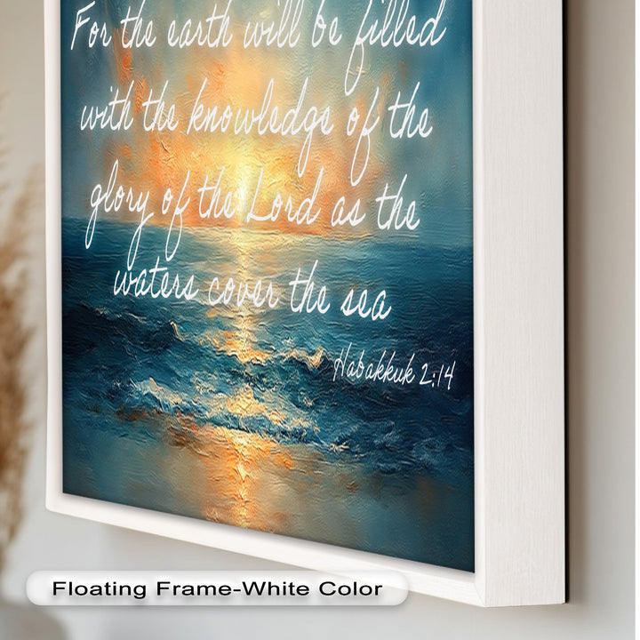 Habakkuk 2:14 – The Glory of the Lord Bible Verse Oil Painting