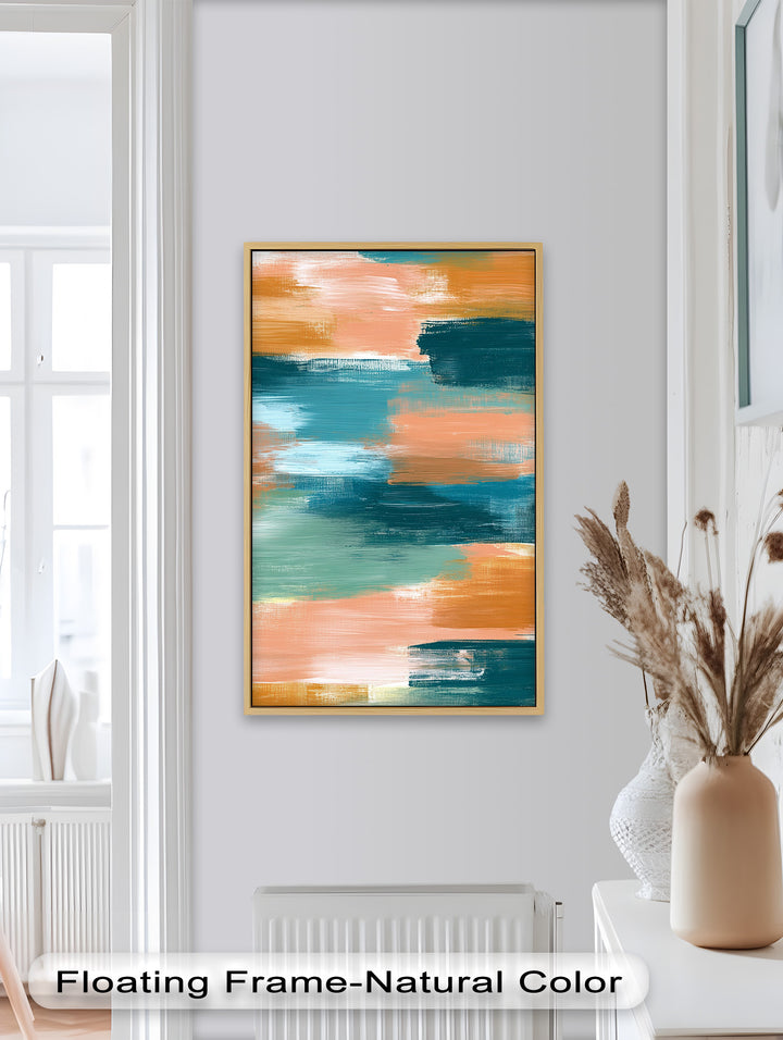 Sunset Haze – Abstraktes Ölgemälde in kräftigen Erdtönen