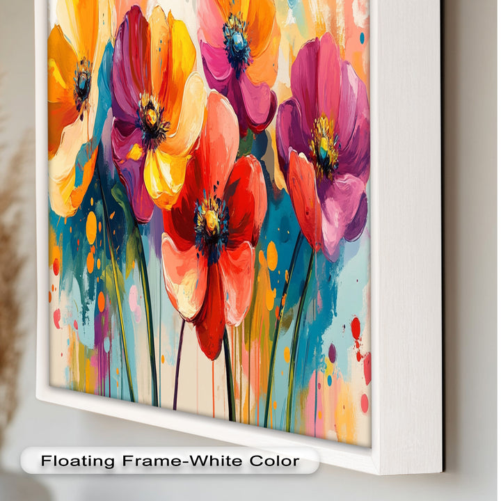 Colored Flowers – Vibrant Floral Oil Painting