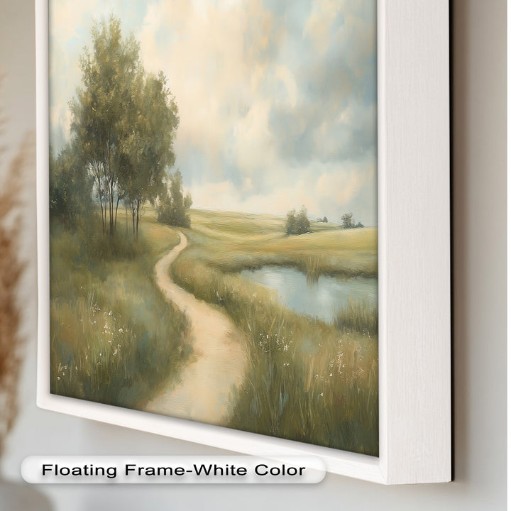 Landweg Landschaft Wandkunst – Pastorales Ölgemälde
