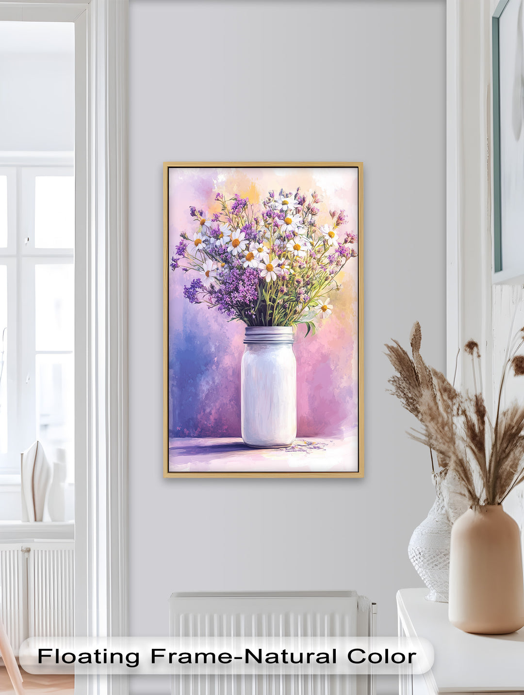 Wildflower Harmony – Sanftes Pastellblumen-Ölgemälde