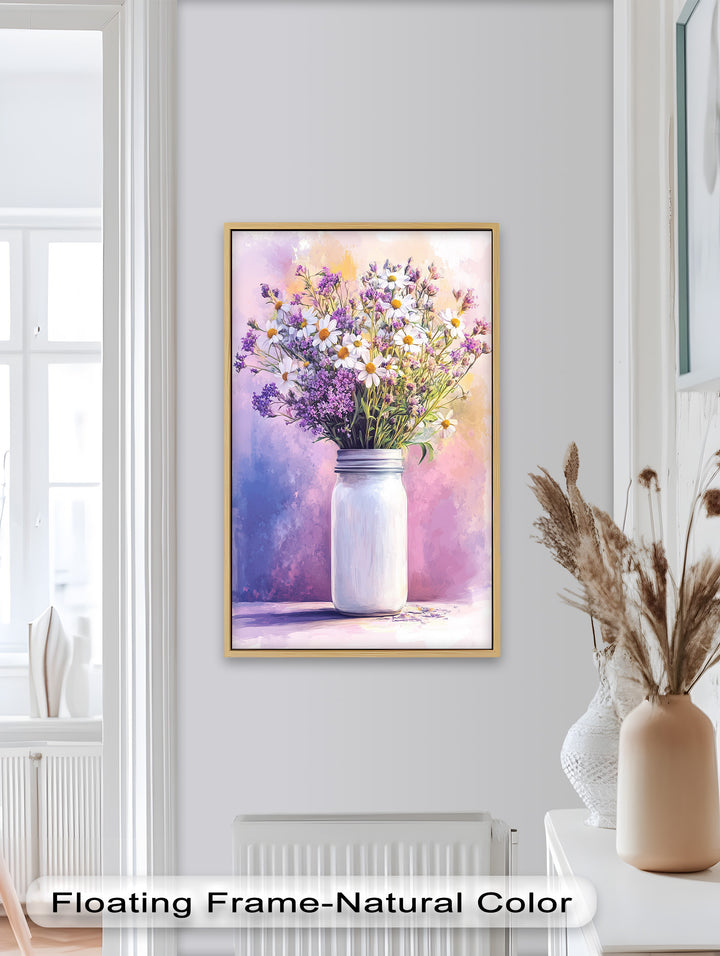 Wildflower Harmony – Sanftes Pastellblumen-Ölgemälde