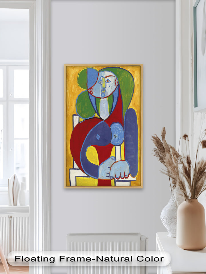 Color Harmony – Abstract Seated Woman Picasso Oil Painting