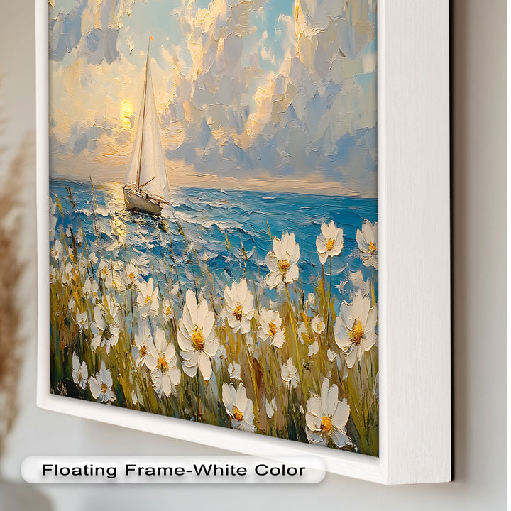 Sailing into Serenity – Framed Oil Painting