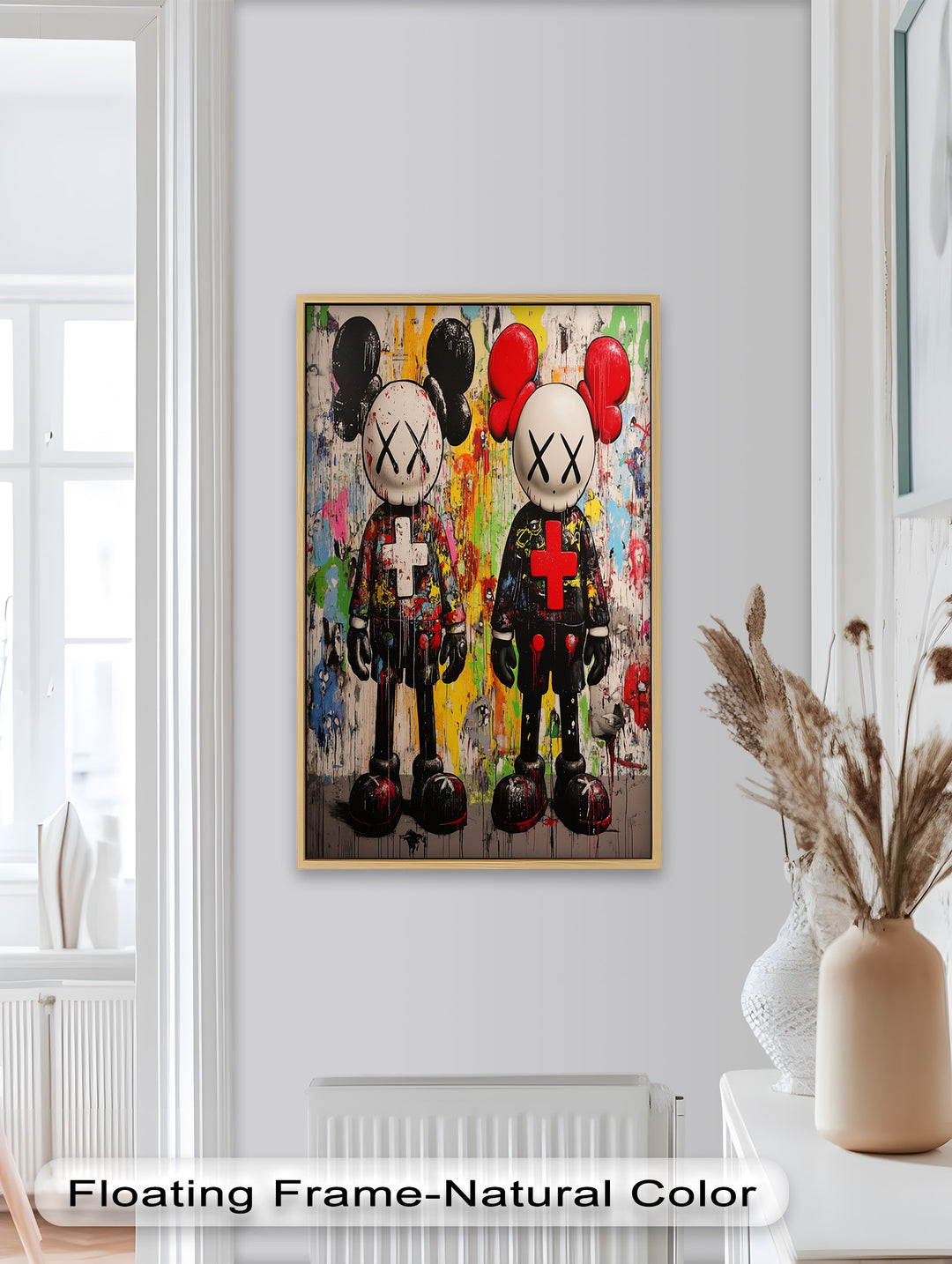 Dual Manifest – Abstraktes Duo KAWS Ölgemälde