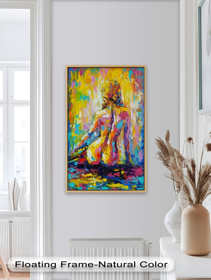 Radiant Reverie – Colorful Nude Impressionist Oil Painting