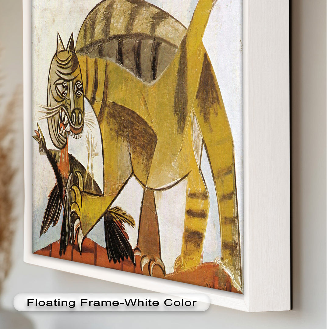 Wild Cat and Bird by Pablo Picasso – Cubist Oil Painting