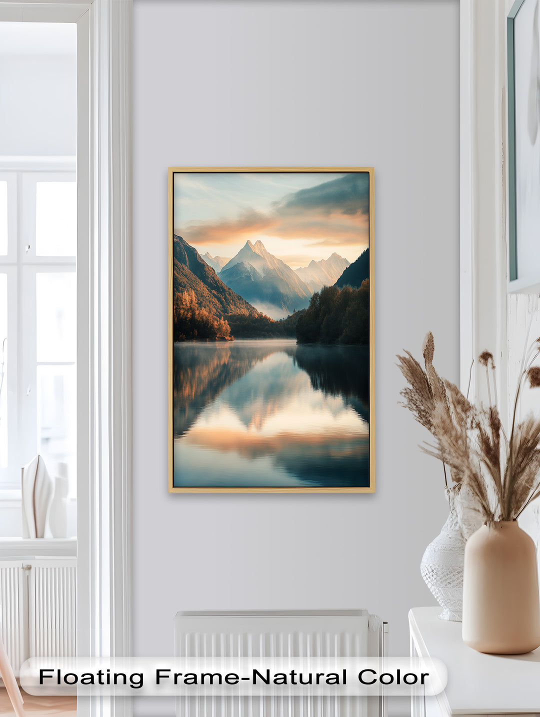Ölgemälde „Bergsee – Hudson River“