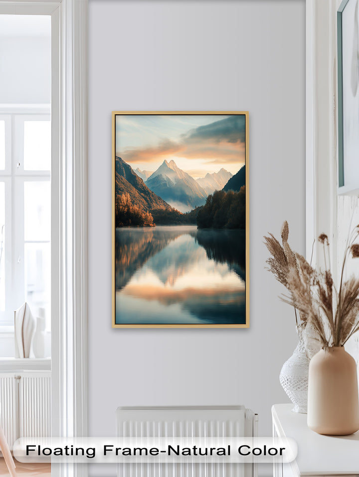 Ölgemälde „Bergsee – Hudson River“