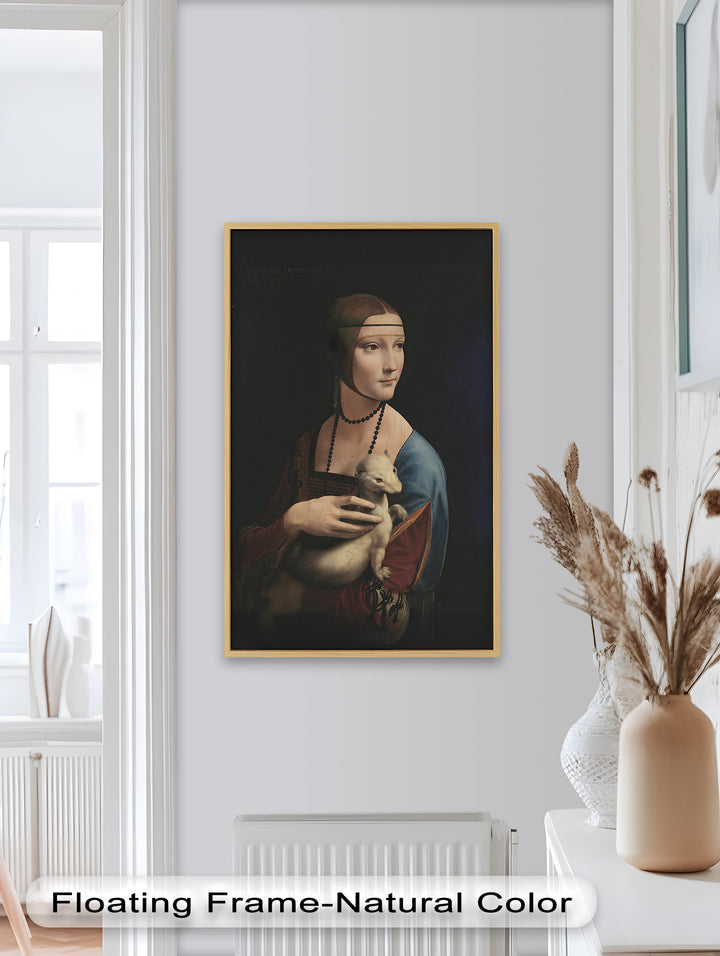 Dame mit Hermelin – Renaissance Portrait Historisches Ölgemälde