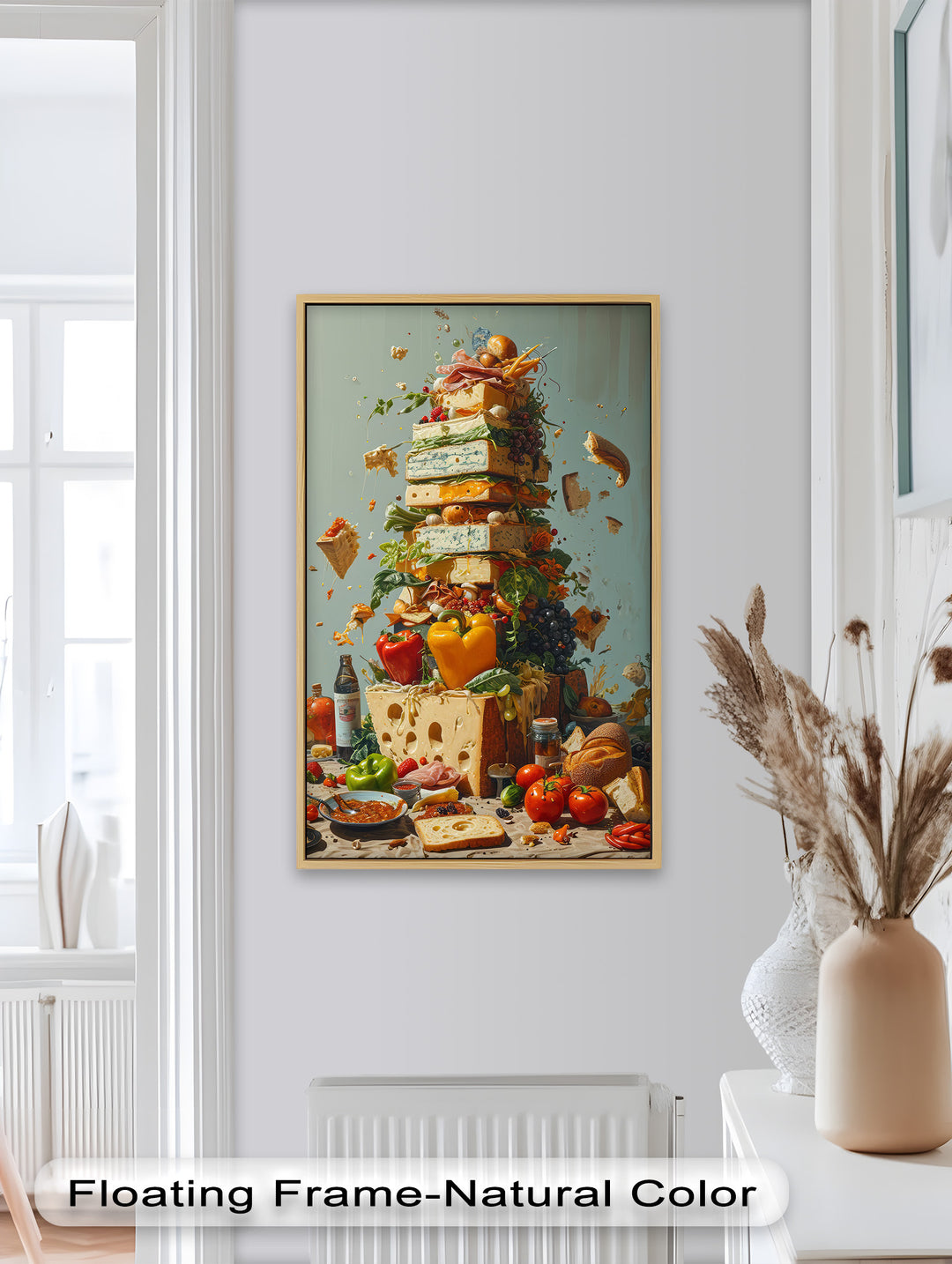 Cheese Tower Symphony – Explosives Gourmet-Fantasy-Food-Gemälde