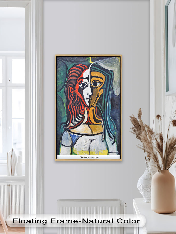 Dual Gaze – Buste de Femme Inspired Picasso Oil Painting