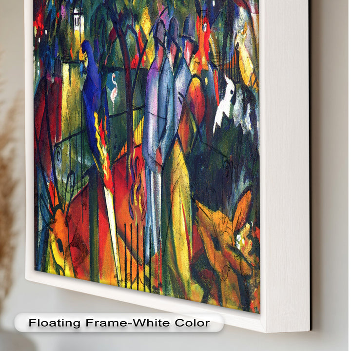 Tropical Garden with Parrots and Men – Modern Oil Painting
