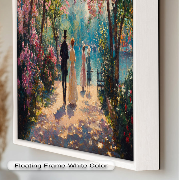 Springtime Promenade – Romantic Garden Path Impressionist Oil Painting