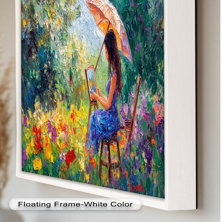 Colorful Garden Scene – Impressionist Oil Painting