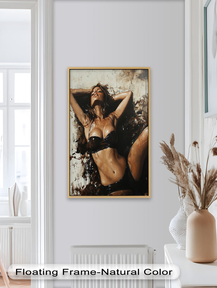 Sun-Drenched Muse - Female Portrait in Abstract Oil Painting