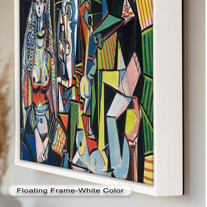 The Mirror Within – Bold Cubist Interior Picasso Oil Painting