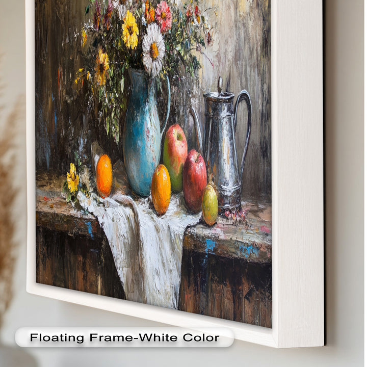 Vintage Floral & Fruit  – Still Life Art Oil Painting