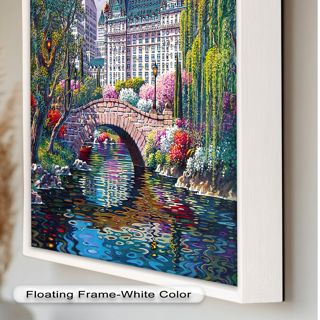Frühling in New York von Bob Pejman – Lebendiges Ölgemälde einer Stadtlandschaft