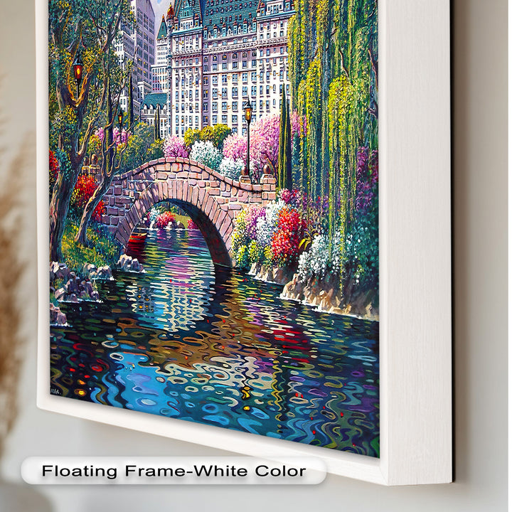 Frühling in New York von Bob Pejman – Lebendiges Ölgemälde einer Stadtlandschaft