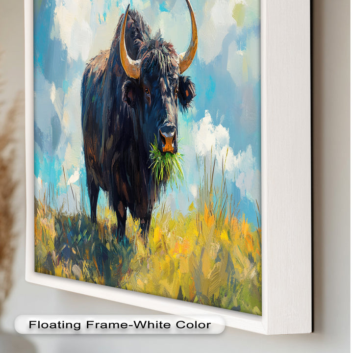 Highland Bull – Abstract Oil Painting