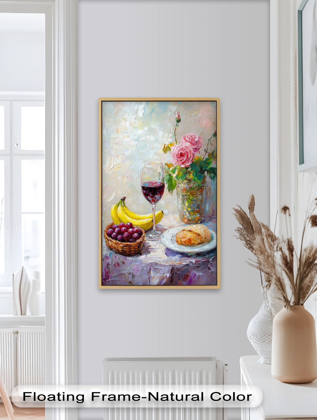 Rose & Fruit Kitchen Decor - Still Life Oil Painting