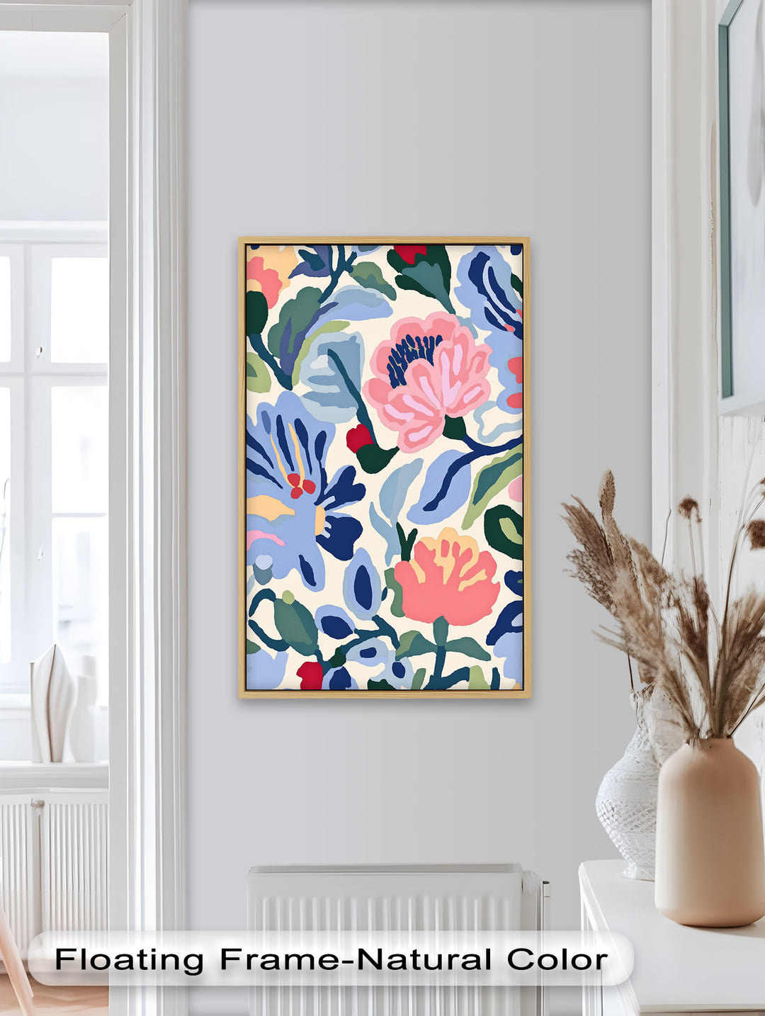 Bold Garden Whimsy – Lebendiges Boho-Blumen-Ölgemälde