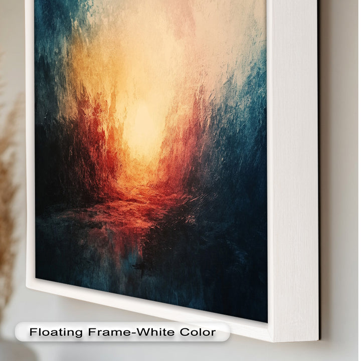 Eclipse Awakening – Feuriges Lichtexplosion-Abstraktes Ölgemälde