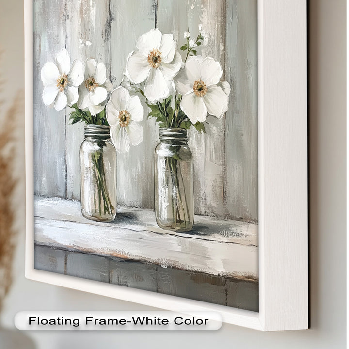 White Flower Jar Still Life – Floral Oil Paintings