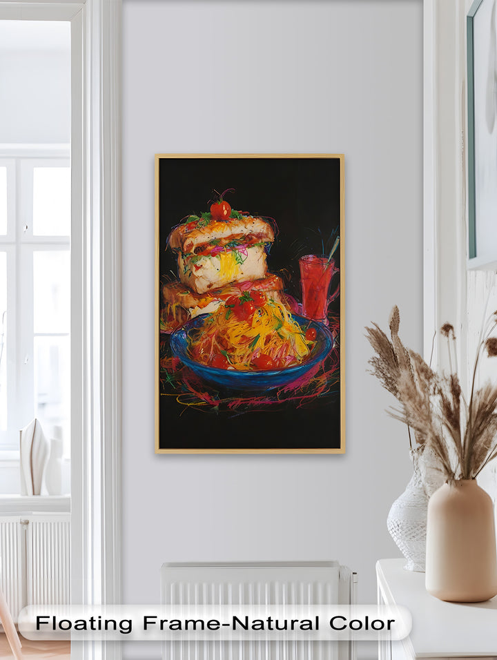 Gourmet-Sandwich und Pasta-Explosion - Food Painting