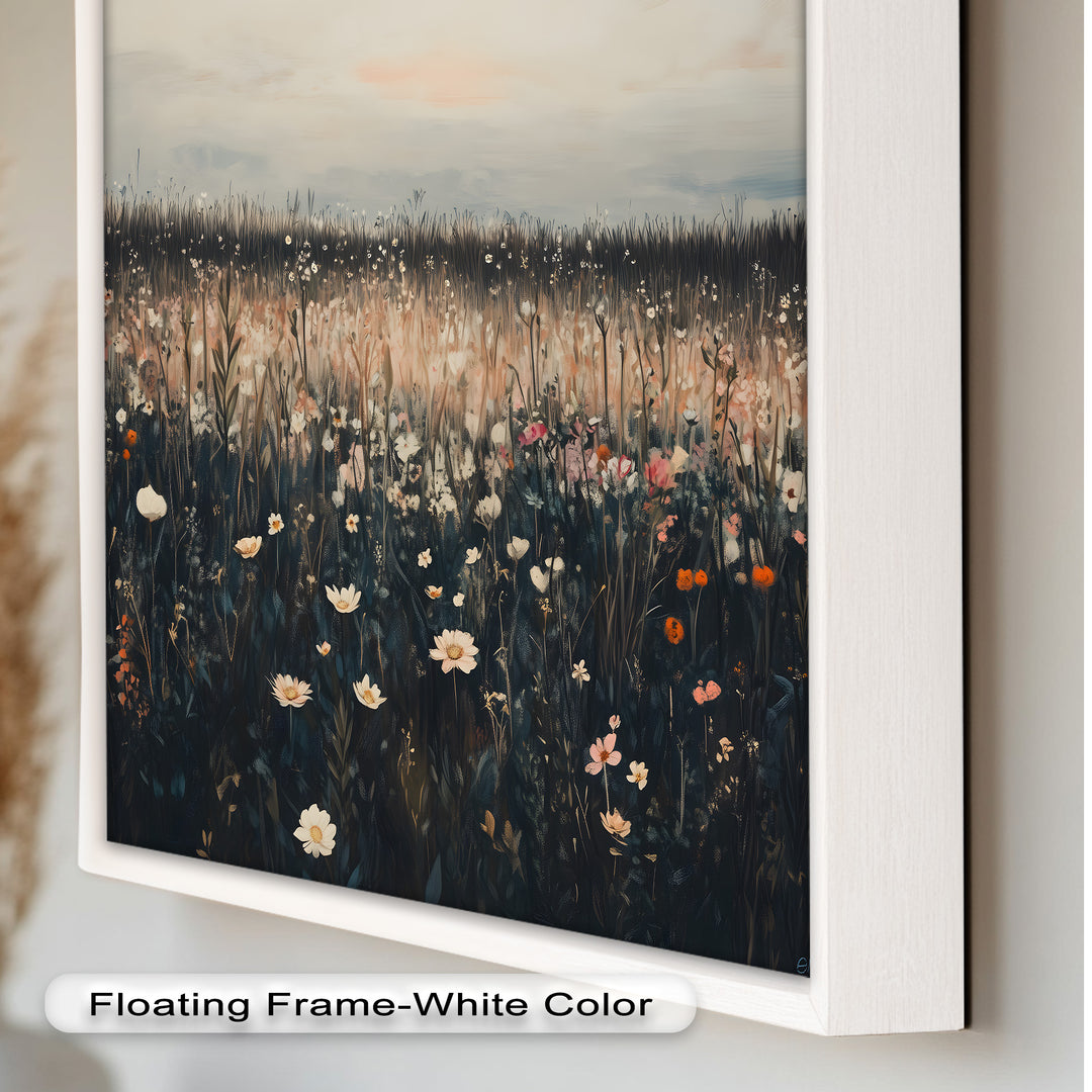 Wildflower Horizon – Framed Oil Painting