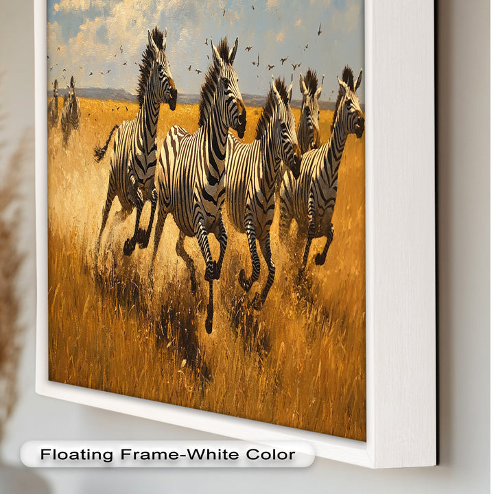 Running Wild – Zebra Oil Painting