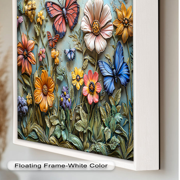 Vibrant Butterfly Flower – Textured Floral Oil Painting