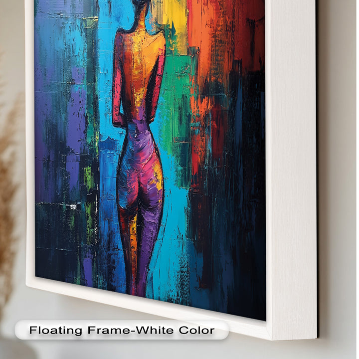 Radiant Contours – Bold Abstract Figurative Oil Painting