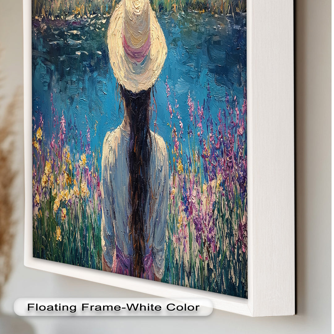 Girl by the Water – Impressionist Oil Painting