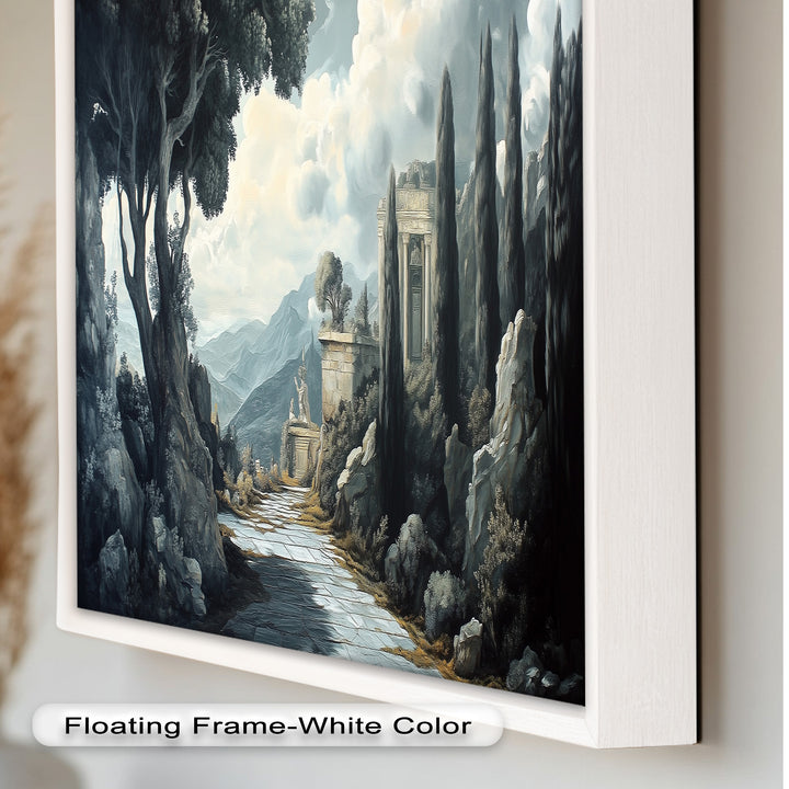 Ancient Pathway to the Temple – Dramatic Classical Landscape Oil Painting
