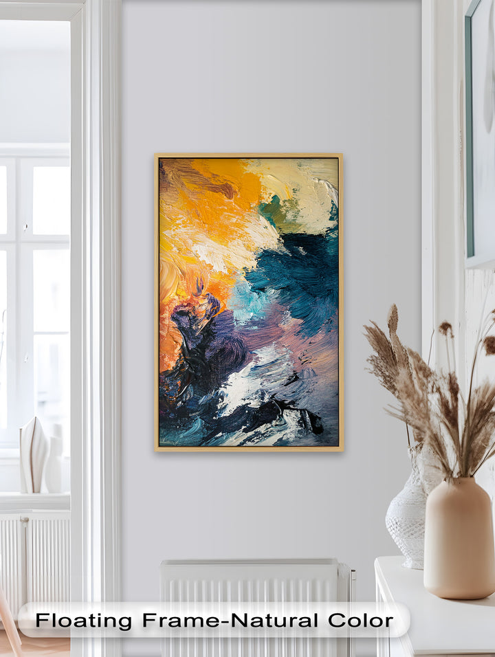 Tempest Awakening – Abstraktes Ölgemälde mit kräftiger Textur