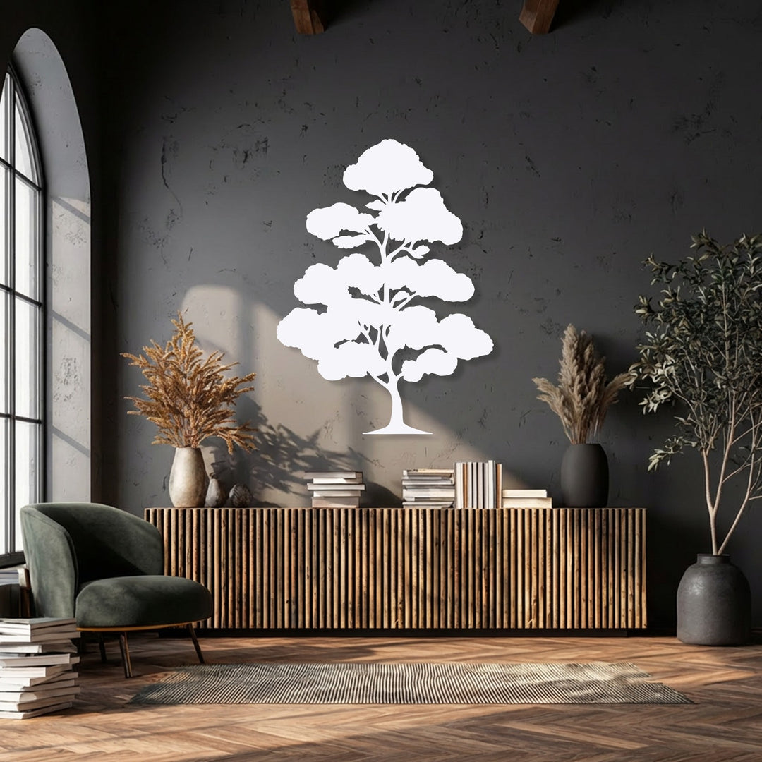bonsai tree living room Bonsai Tree Metal Wall Art – Zen Nature Decor – MyPhotoStation