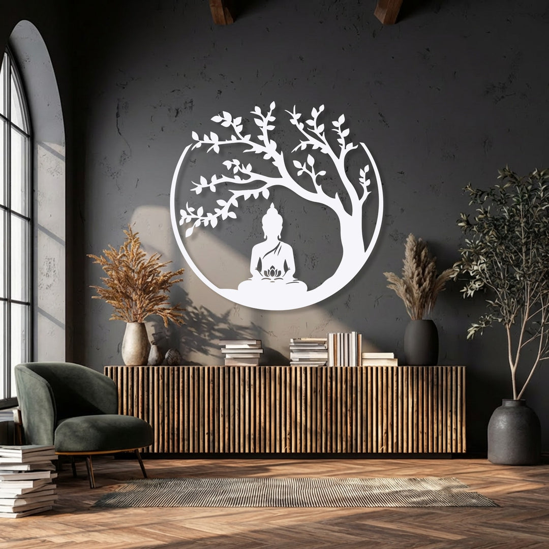 Chiave greca rotonda decorativa Specchio da Parete – Decorazione da parete con specchio classico moderno
