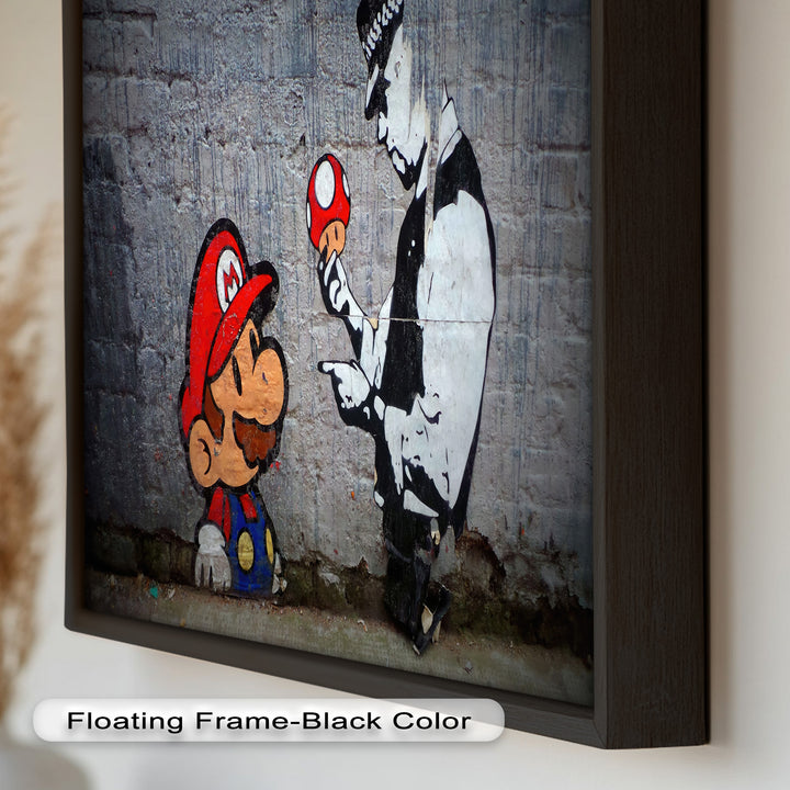 Mario Meets the Law – Banksy Oil Painting